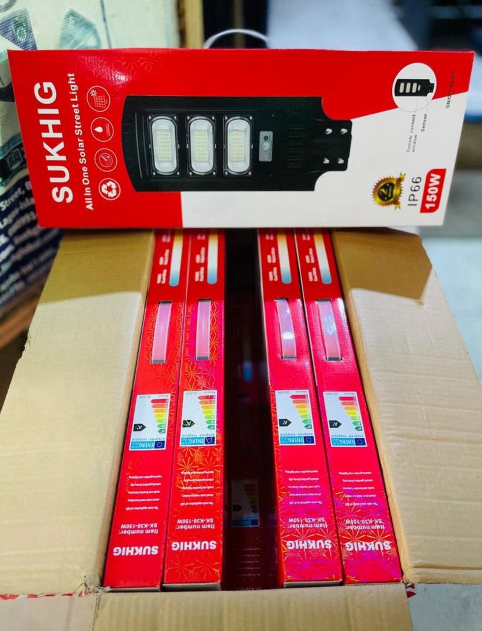 Boxed solar street light products